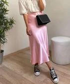 15806 Saten Etek - Pembe - 1