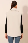 6793 Peluş Yelek - Beyaz - 3