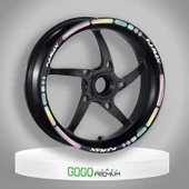 HOLOGRAMLI I YAMAHA NMAX UYUMLU 1 SET JANT ŞERİDİ - 1