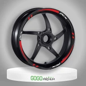 KIRMIZI I REFLEKTÖR BASKI HONDA PCX UYUMLU 1 SET JANT ŞERİDİ - 1