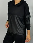 Kadın Uzun Kollu Kapüşonlu Oversize Sweat Ve Pantolon Ikili Takım - 7