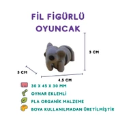 Fil Figür - 3D Sevimli Hayvan Oyuncak - 1