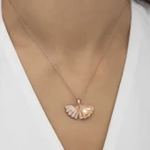 925 Ayar Gümüş İncili İstiridye Kadın Gümüş Kolye thumbnail 1