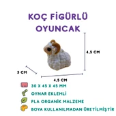 Beyaz Koç Figür - 3D Mini Koç Oyuncak - 1