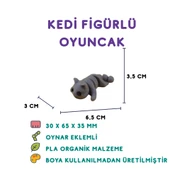 Kedi Figür - 3D Sevimli Evcil Hayvan Oyuncak - 1