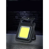 Mini 30 Ledli  Mıknatıslı Anahtarlık Flash Kamp Lambası Askılı Kapak Açacaklı Şarjlı Fener - 3