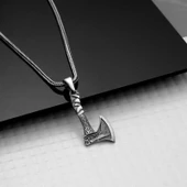 925 Ayar Gümüş Balta Erkek Gümüş Kolye - 2