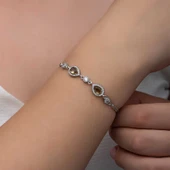 ​Gümüş Damla Zultanit Taşlı Kadın Bileklik thumbnail 4