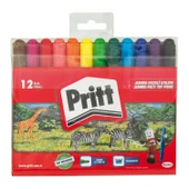 Pritt Jumbo Yuvarlak Uç Keçeli Kalem 12 Renk (1687975) - 1