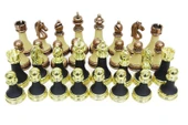 Satranç Taşı Zamak Polyester Krem Siyah - 2