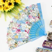 Plastik Kumaş Yelpaze 12'li Karışık - 1