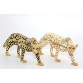 Taşlı Tekli Leopar Dekoratif Hediyelik thumbnail 2