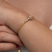 Gümüş Renkli Top Dorika Kadın Bileklik thumbnail 5