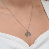 Gümüş Renkli Hayat Ağacı Kadın Kolye thumbnail 3