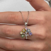 Gümüş Renkli Hayat Ağacı Kadın Kolye thumbnail 1