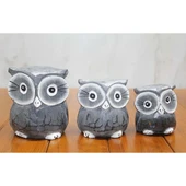 Ahşap 3'Lü Baykuş Seti thumbnail 1