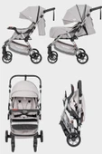 Wellgro Twister Çift Yönlü Bebek Arabası, Gri - 5