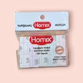 Homix Yapışkanlı Renkli Parmak Post-it Notluk 5'li (1 Paket) - 2