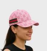 Bay Bayan Arkadan Ayarlanabilir pembe şapka - 1