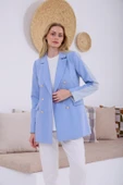 SIRTI ÇİZGİLİ BLAZER CEKET - 3