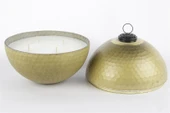 Mikasa Moor Green Gold Kapaklı Cam Mum Bergamot 18x19cm - 1
