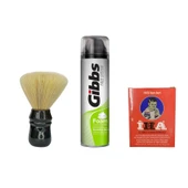 Croc Sentetik Tıraş Fırçası Siyah + Regular Tıraş Köpüğü + Kalem Kan Taşı - 1