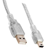 Ayt USB 2.0 Şeffaf 3 Metre Mini 5 Pin Kablo Oto Araç Navigasyon Kamera Soketli Şarj Kablosu - 1