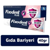 Fixodent Plus Diş Protez Yapıştırıcı Gıda Bariyeri Tatsız 40 gr - 1