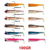 Seabor Lily Shad 12cm 100gr 2+1 Off Shore Silikon Yem  Orange UV - 1