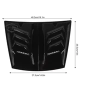 Üniversal Her Araca Uyumlu Geniş Midi Boy Kaput Üstü Havalandırma Izgarası Tavan Vent Air Scoop İthal Nikelajlı 48.5 x 35.5 cm - 5
