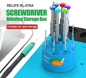 RELİFE RL-078A 360° DÖNEBİLEN ONARIM ARACI DEPOLAMA RAFI 14 DELİKLİ SAKLAMA KUTUSU thumbnail 1