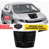 Üniversal Her Araca Uyumlu Geniş Midi Boy Kaput Üstü Havalandırma Izgarası Tavan Vent Air Scoop İthal Nikelajlı 48.5 x 35.5 cm - 1