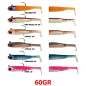 Seabor Lily Shad 11cm 60gr 2+1 Off Shore Silikon Yem  Pink UV - 1