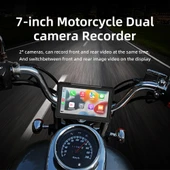 7'' CarPlay Motosiklet Gidon için Su Geçirmez Navigasyon Akıllı Ekran İOS ve Android Uyumlu - 6