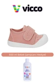 Vicco Anka Kız Bebek Pudra Rengi (PİNK) Günlük Ayakkabı 500 ml Bebek Şampuanı Hediyeli - 1