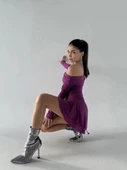 Mını Fırfırlı Elbise - Pembe - 3