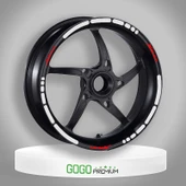 REFLEKTÖR BEYAZ I YAMAHA XMAX UYUMLU 1 SET JANT ŞERİDİ - 1