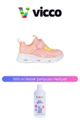 Vicco Rony Işıklı Kız Bebek Pudra Spor Ayakkabı ( 500 ml Bebek Şampuanı Hediyeli ) - 1