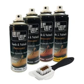 Leflef Süet, Nubuk Sprey Boya + 4 Yönlü Süet nubuk Fırçası - 1