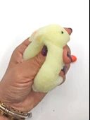 Tavşan Moj Moj Taba Squishy Havuçlu Tavşan Sıkma 7 cm Tüylü Sukuşi - Sarı thumbnail 3