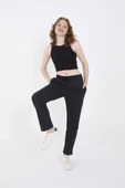 Unisex Üç İplik Basic Eşofman Pantolon - Antrasit - 3