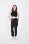 Unisex Üç İplik Basic Eşofman Pantolon - Antrasit - 1