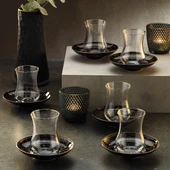 Sandro Moreno 1898 Davinci Siyah 12 Parça 6 Kişilik Çay Seti 150 Ml Ar212442 - 1