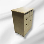 Ahşap boyanabilir 7 çekmeceli çok amaçlı organizer kutu - 6