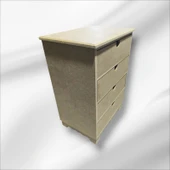 Ahşap boyanabilir 4 geniş çekmeceli takı-aksesuar organizer kutu - 4
