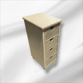 Ahşap boyanabilir 4 çekmeceli takı-aksesuar organizer kutu - 5