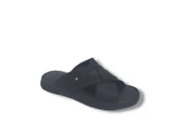 Zerhan 566 Erkek Siyah Hakiki Deri Comfort Yastık Taban Terlik thumbnail 4