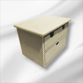 Ahşap boyanabilir 3 çekmeceli takı-aksesuar organizer kutu - 4