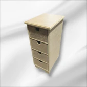 Ahşap boyanabilir 4 çekmeceli takı-aksesuar organizer kutu - 3