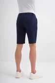 Cazador Slim Fit Dar Paça Keten Bermuda Şort 6108 - 3